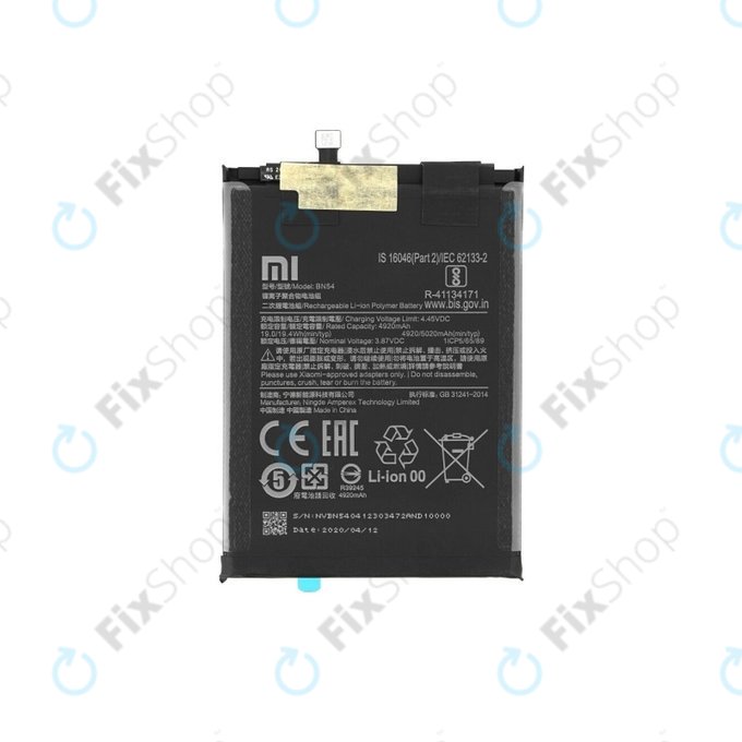 Xiaomi Redmi 9, Note 9 - Akku Batterie BN54 5020mAh - 460200001J1G, 460200003P1G Genuine Service Pack