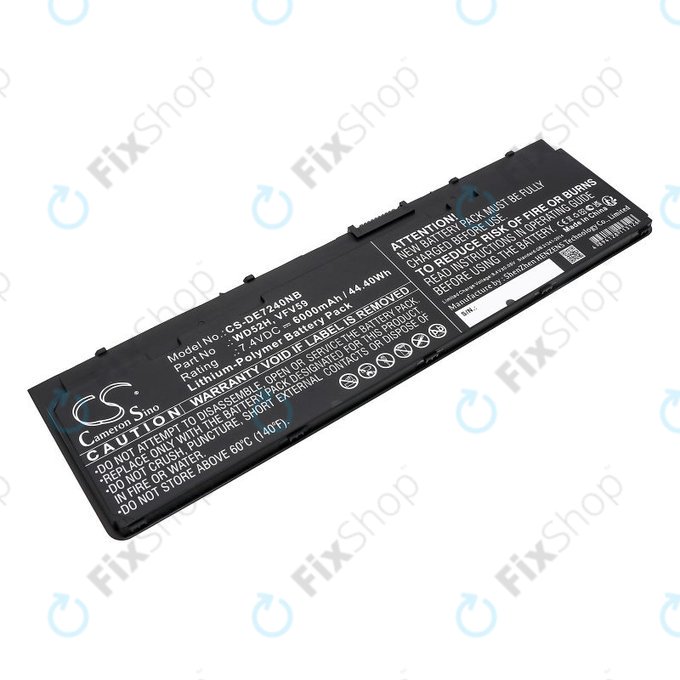 Akku batterie für Dell Latitude E7240, 7250, 12, 6000mAh, Li-Pol, 7.4V, VFV59, HQ