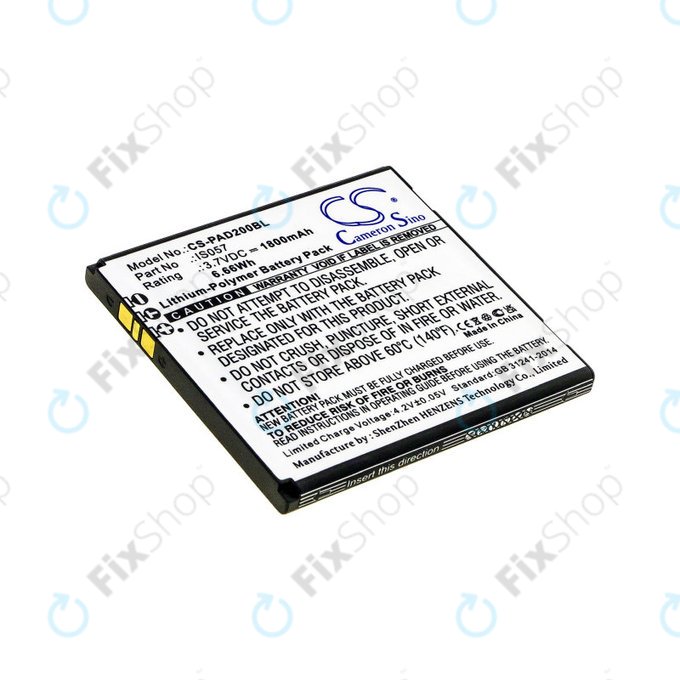 Batterie für Pax myPOS D200, D200T, IS275, D200, 1800mAh, Li-Pol, 3.7V, IS057, HQ