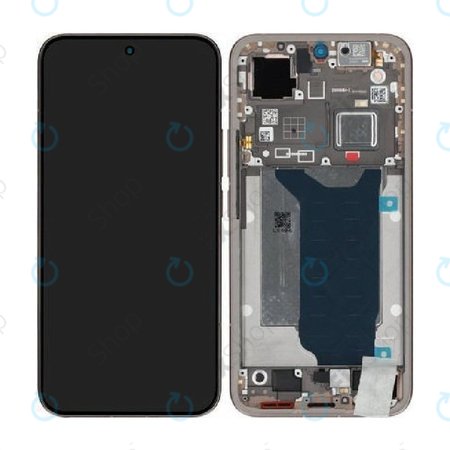 Display für Xiaomi 15T Pro 5G, Mocha Gold, Touchscreen-Glas mit Rahmen, 5600060O12U00, Genuine Service Pack