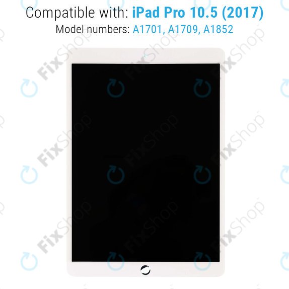 LCD-Display für iPad Pro 10.5" (2017), White, Touchscreen-Glas ohne Rahmen, Refurbished