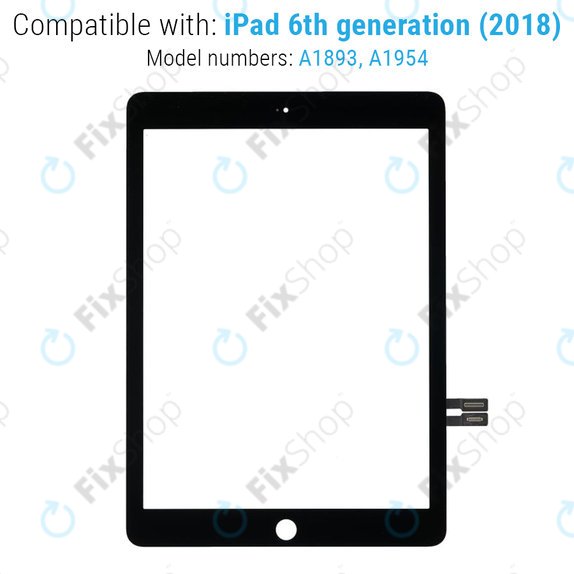Touchscreen-Glas für iPad (6th Gen 2018), Black