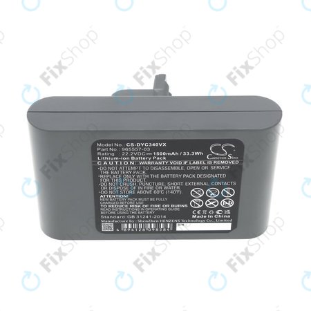 Akku batterie für Dyson DC31, DC34, DC35, DC44, DC45, DC56, 1500mAh, Li-Ion, 22.2V, 965557-03, HQ