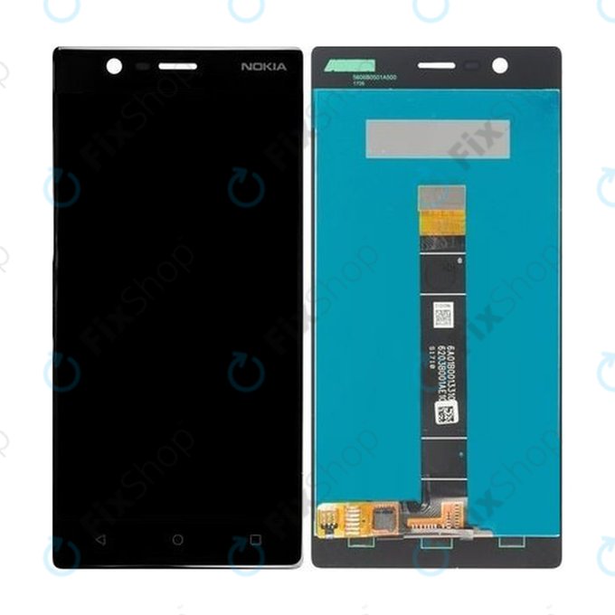 Nokia 3 - LCD Display + Touchscreen Front Glas (Black) TFT
