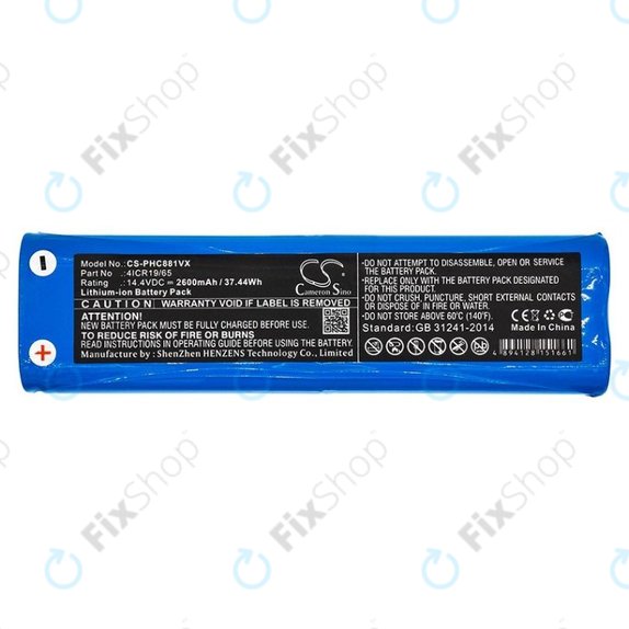 Philips SmartPro Active - Akku Batterie 4ICR19/65 Li-Ion 14.4V 2600mAh HQ