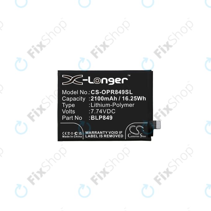 Realme GT 5G RMX2202, GT Neo RMX3031 - Akku Batterie BLP849 2100mAh HQ