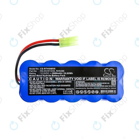Rowenta RH-series, RS-series, Tefal TY-series - Akku Batterie RD-ROW12VA, RH5488 Ni-MH 12V 2000mAh HQ