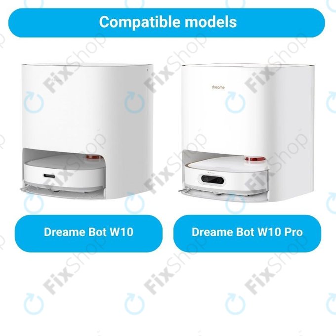 Ersatzteilset für Xiaomi Dreame Bot W10, W10 Pro (1x Hauptbürste, 2x Filter, 2x Seitenbürsten, 2x Wischpads)