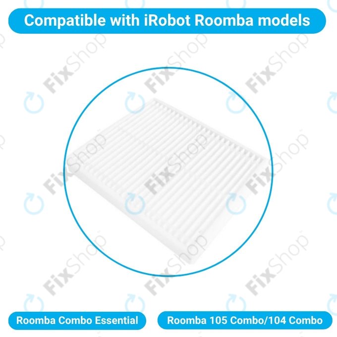 Staubfilter, 2 Stk. für iRobot Roomba Combo Essential, Roomba 105 Combo, 104 Combo