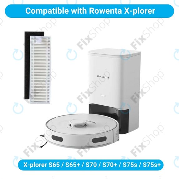 HEPA-Filter, 2 Stk. für Rowenta X-plorer S65, S65+, S70, S70+, S75s, S75s+