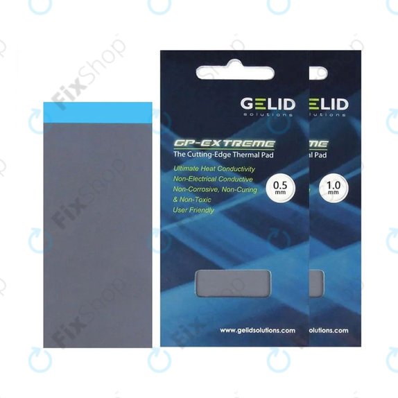 Wärmeleitpad GELID GP-Extreme, 12 W/mK, 80 × 40 × 1.0mm