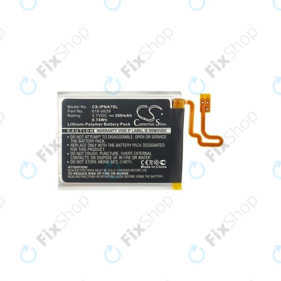 Apple iPod Nano (7th Gen) - Akku Batterie 616-0639 200mAh HQ
