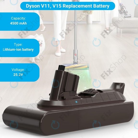 Dyson V11, V15 - Akku Batterie SV15, SV18, 970938-01 Li-Ion 25.2V 4500mAh