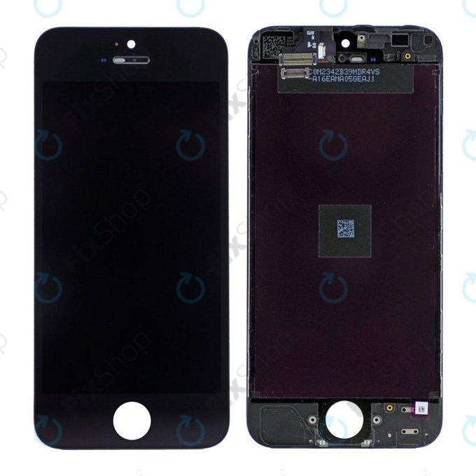 Apple iPhone 5 - LCD Display + Touchscreen Front Glas + Rahmen (Black) Original Refurbished