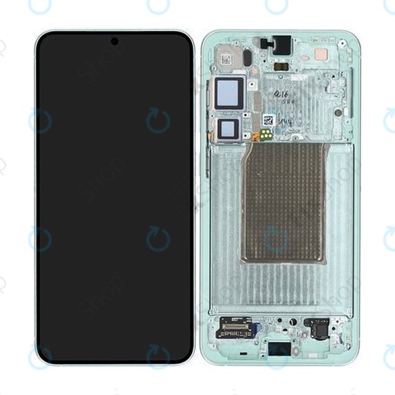 Samsung Galaxy S25 Plus - LCD Display + Touchscreen Front Glas + Rahmen (Mint) OLED