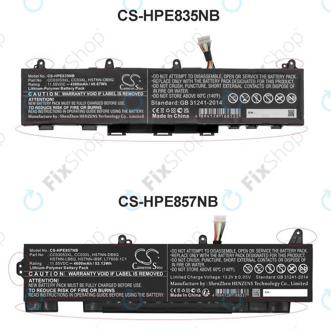 Akku batterie für HP ZBook Firefly 15 G7, G8, EliteBook 855 G7, G8, 850 G7, G8, 4600mAh, Li-Pol, 11.55V, CC03053XL, HQ