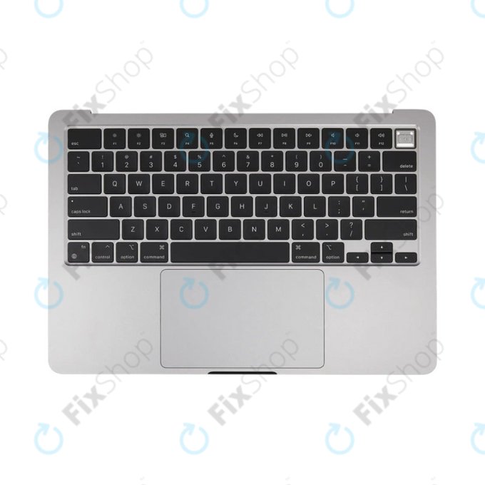 Oberer Tastaturrahmen für MacBook Air 13", A3113 (2024), mit US-Tastatur und Akku, Space Gray, 661-40227, Genuine Apple