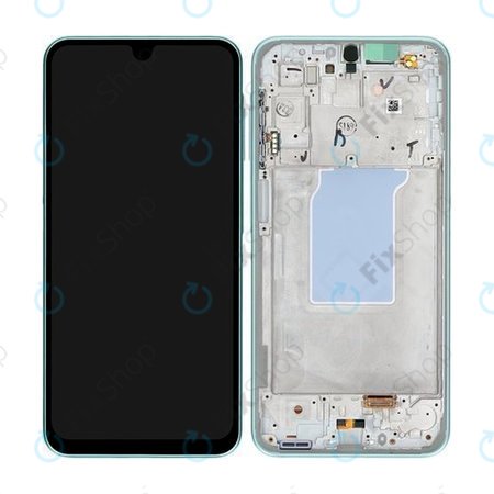 Samsung Galaxy A26 A266E - LCD Display + Touchscreen Front Glas + Rahmen (Mint) - GH82-37049C Genuine Service Pack