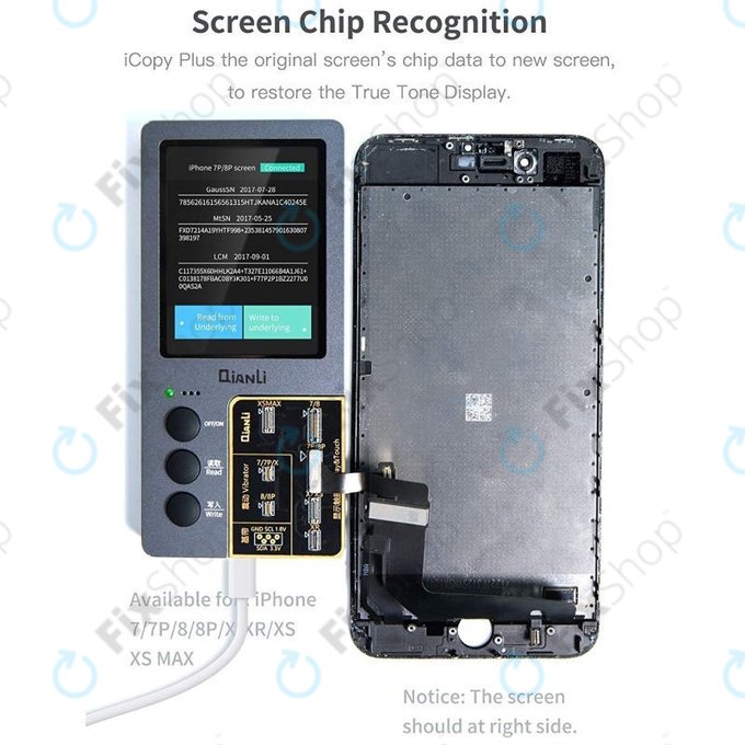 QianLi iCopy Plus 2.2 - True Tone, Lichtsensor, Vibrationsprogrammierer & Batterietester (iPhone 7 - 11 Pro Max)