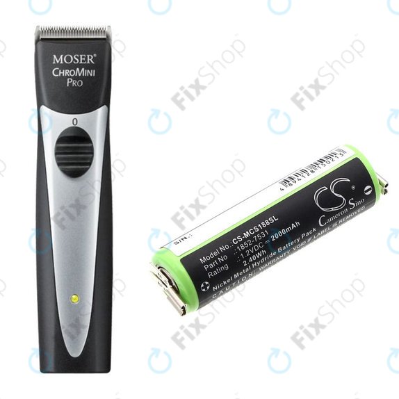 Akku batterie für Moser Easy Style 1881, 2000mAh, Ni-MH, 1.2V, 1852-7531, HQ