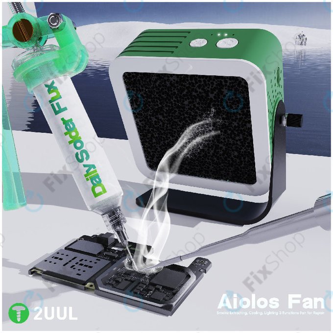 Lötrauchabsaugung und Kühlventilator mit LED-Beleuchtung, 2UUL DA98