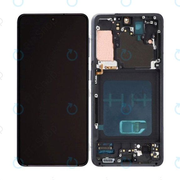 Samsung Galaxy S21 G991B - LCD Display + Touchscreen Front Glas + Rahmen (Phantom Gray) TFT