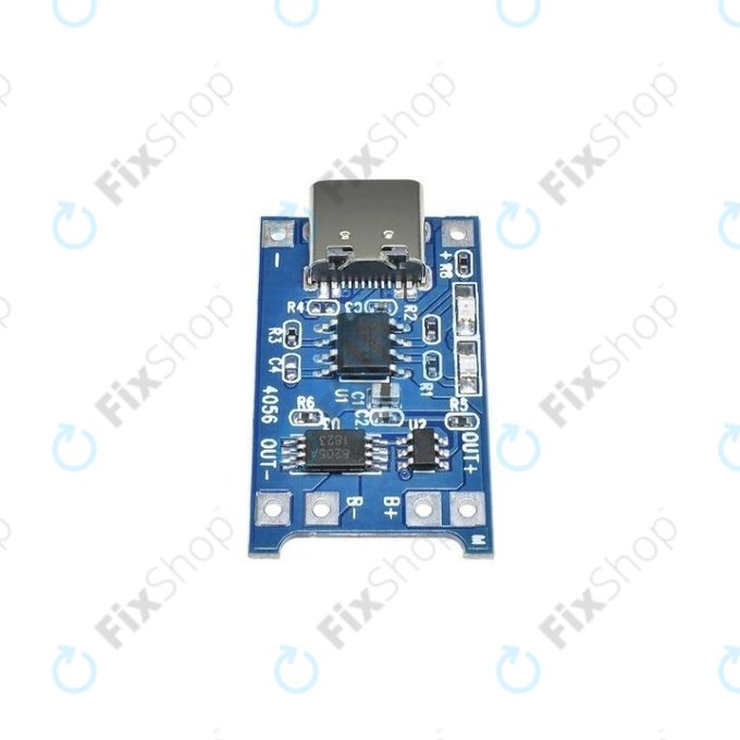 Lademodul TP4056 für 18650 Li-Ion-Akku, USB-C, 1A