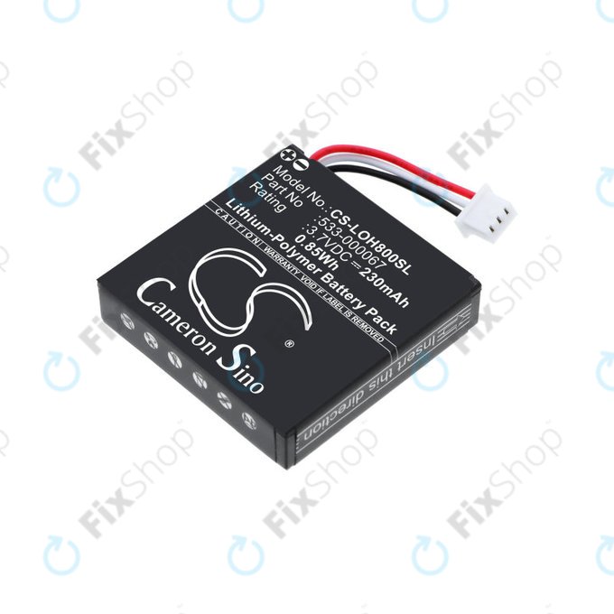 Batterie für Logitech H800, 230mAh, Li-Pol, 3.7V, 533-000067, HQ