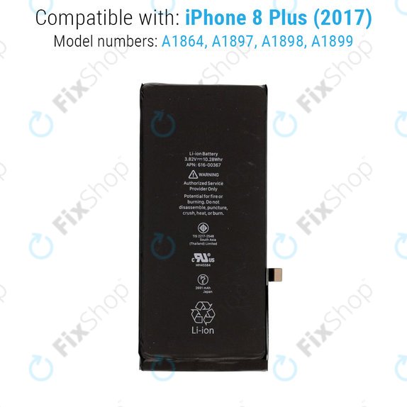 Akku Batterie für iPhone 8 Plus, 2691mAh