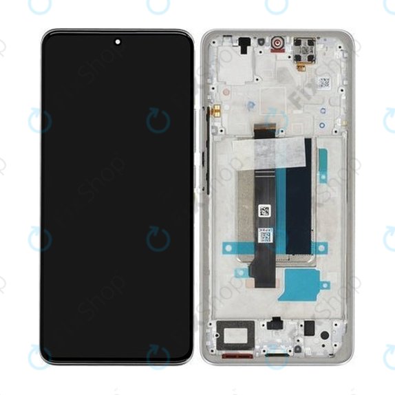 Xiaomi Redmi Note 13 Pro+ 23090RA98C - LCD Display + Touchscreen Front Glas + Rahmen (Moonlight White) - 560001N16U00 Genuine Service Pack