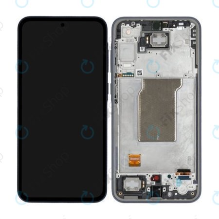 Samsung Galaxy A35 A356B - LCD Display + Touchscreen Front Glas + Rahmen (Awesome Navy) - GH82-34223A Genuine Service Pack