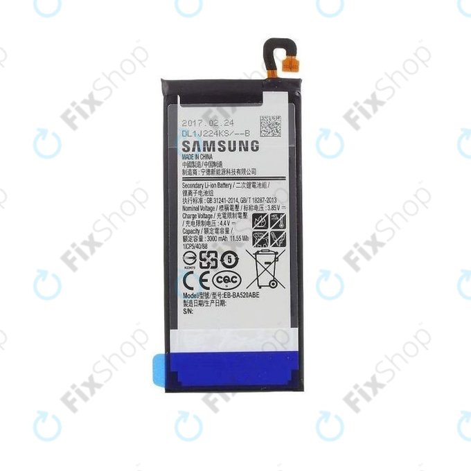 Samsung Galaxy A5 A520F (2017), J5 J530F (2017) - Akku Batterie BA520ABE 3000mAh - GH43-04680A Genuine Service Pack