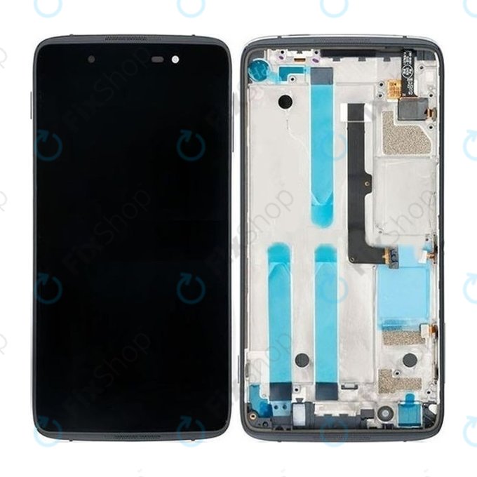 Blackberry DTEK50 - LCD Display + Touchscreen Front Glas + Rahmen (Black) TFT