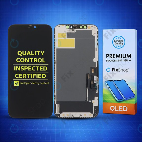 Display Soft OLED für iPhone 12, 12 Pro, Touchscreen-Glas mit Rahmen, DIAGNOSTIC