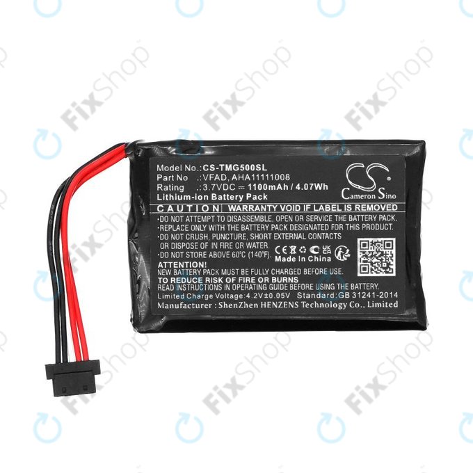 Akku batterie für TomTom GO 5000, 5100, 6000, 6100, 6200, Pro 5250, 1100mAh, Li-Ion, 3.7V, VFAD, HQ