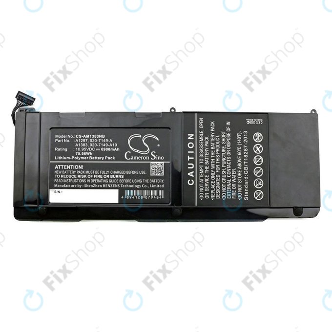 Apple MacBook Pro 17" A1297 (Mid 2010 - Late 2011) - Akku Batterie A1383 6900mAh HQ
