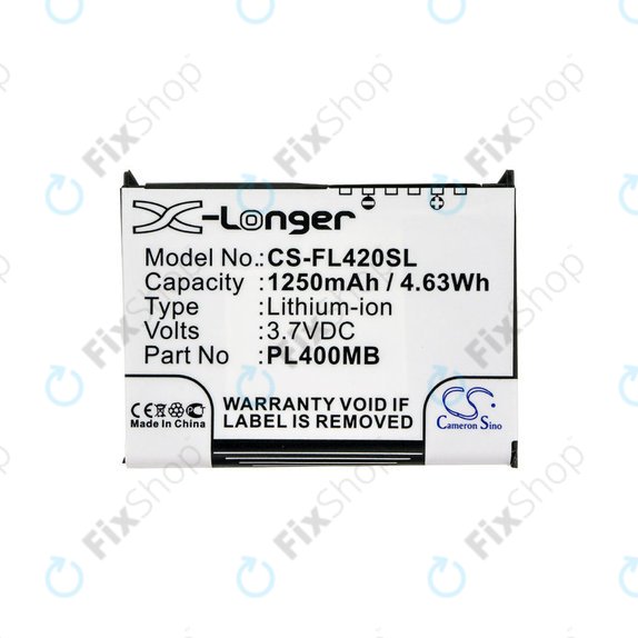 Batterie für Fujitsu Siemens Loox N560, N520, N500, 420, 410, 1250mAh, Li-Ion, 3.7V, PL400MB, HQ