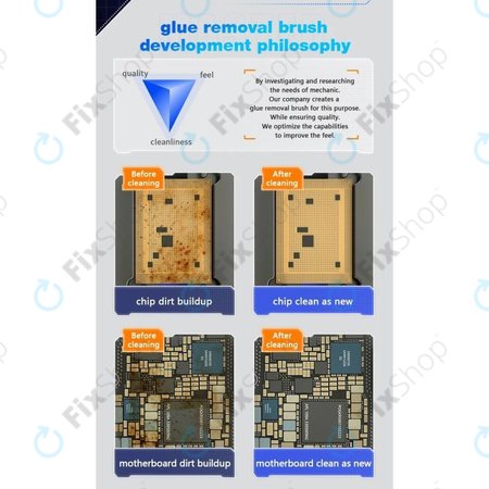 Mechanic - Stahlbürste für PCB/BGA zur Reinigung von IC-Pads & Klebstoffentfernung