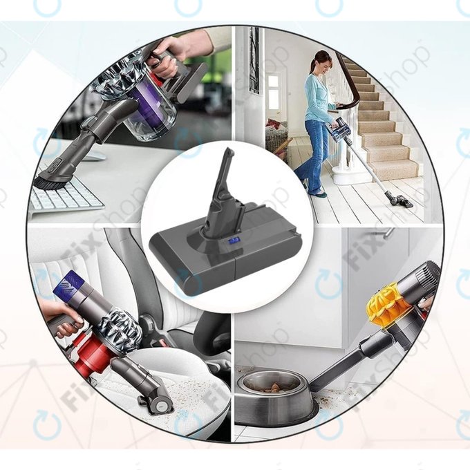 Dyson V8 - Akku Batterie 215681, PM8-US-HFB1497A Li-Ion 21.6V 2500mAh