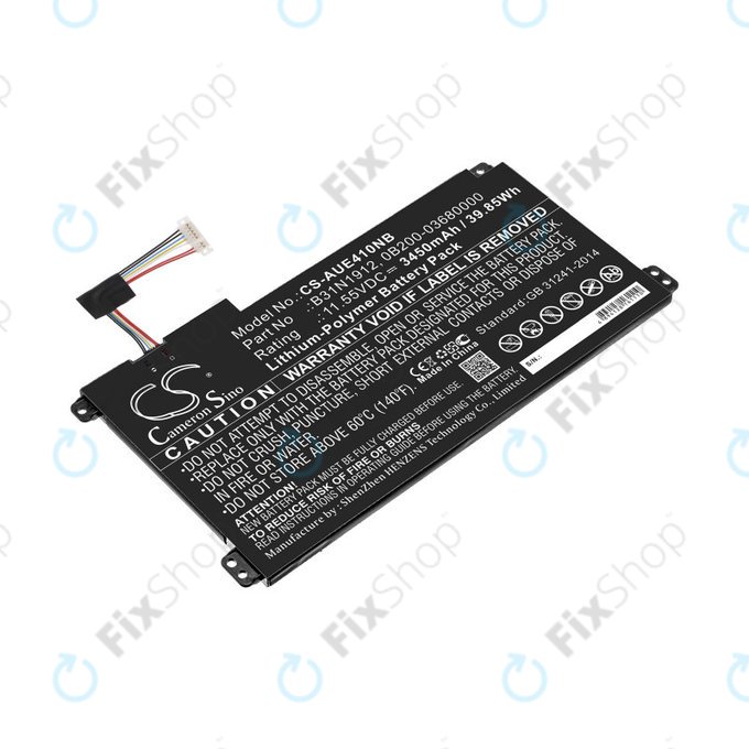 Batterie für Asus VivoBook 14 E410ma, F414ma, L410ma, 3450mAh, Li-Pol, 11.55V, B31N1912, HQ