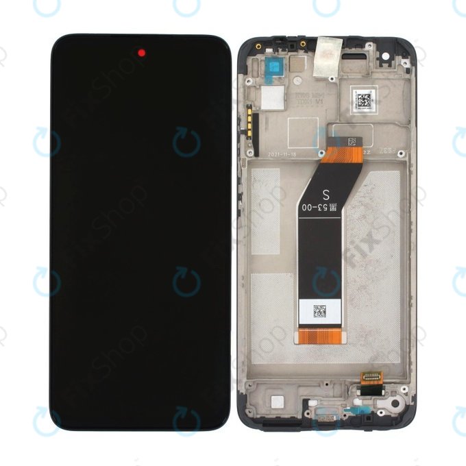 Xiaomi Redmi 10 (2022) - LCD Display + Touchscreen Front Glas + Rahmen (Black) TFT