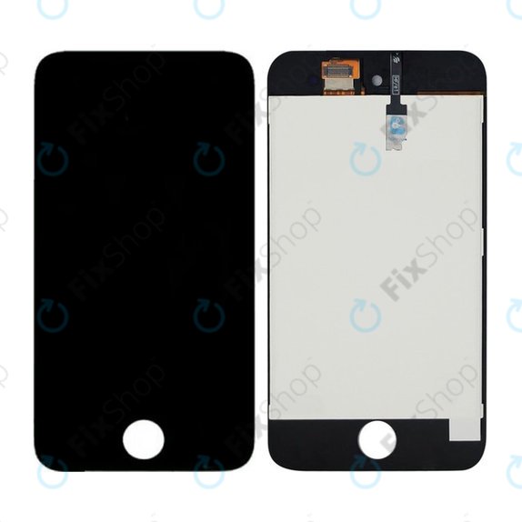 LCD-Display für iPod Touch (4th Gen), Black, Touchscreen-Glas mit Rahmen