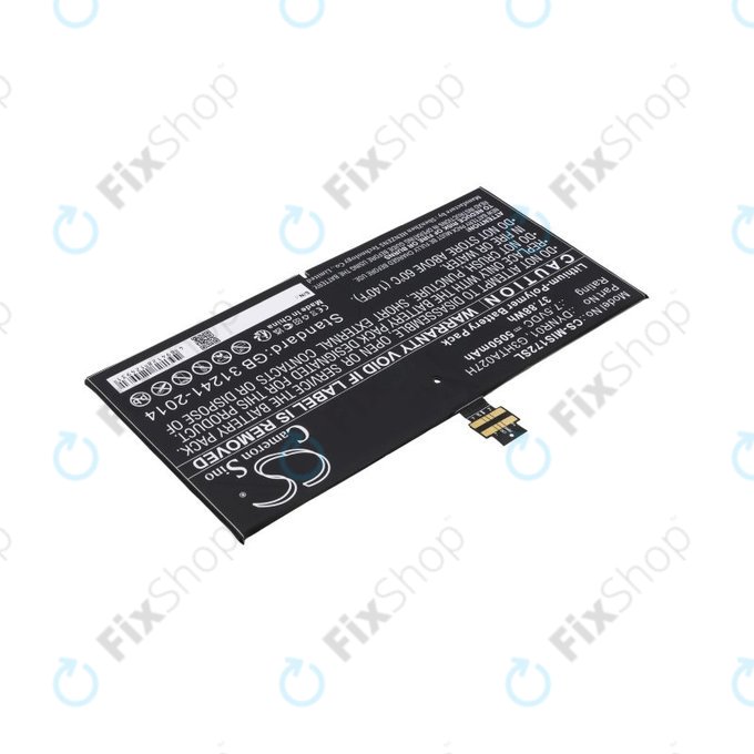 Akku batterie für Microsoft Surface Pro 4, 5050mAh, Li-Pol, 7.5V, DYNR01, HQ