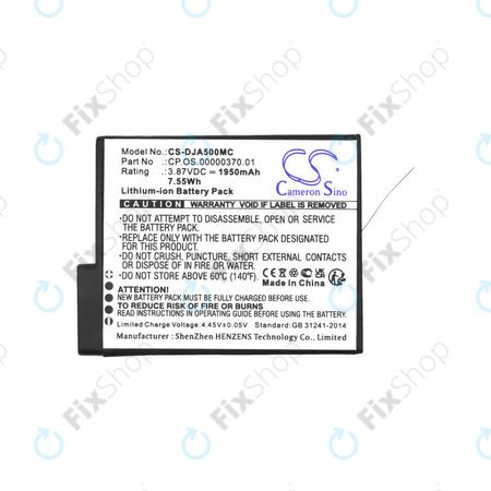 Batterie für DJI Osmo Action 5, 1950mAh, Li-Ion, 3.87V, CP.OS.00000370.01, HQ