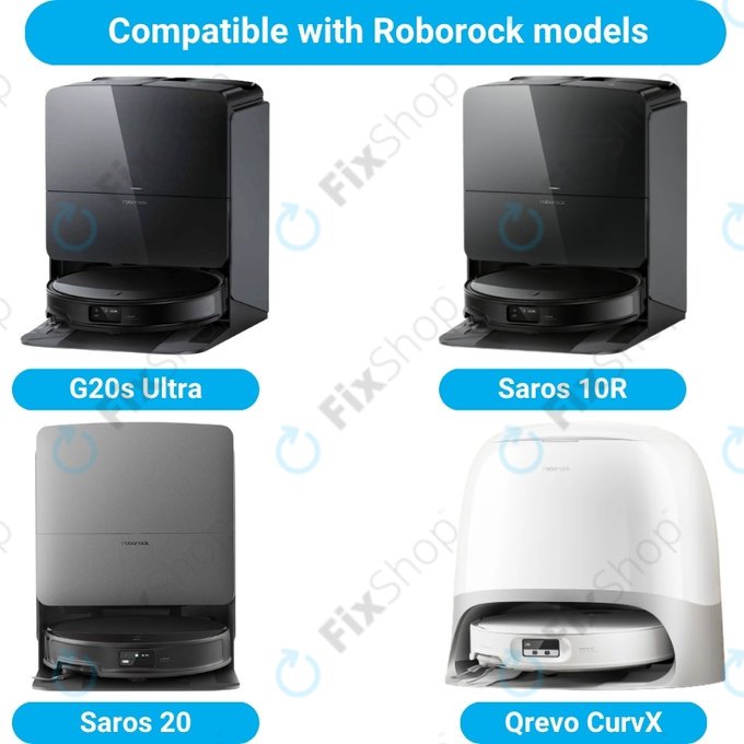 Ersatzteilset für Roborock G20s Ultra, Saros 10R, 20 (1x Hauptbürste, 2x Filter, 2x Seitenbürste, 4x Wischtuch, 2x Staubbeutel)