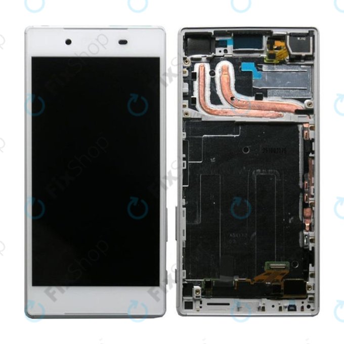 Sony Xperia Z5 E6653 - LCD Display + Touchscreen Front Glas + Rahmen (White) - 1296-1894 Genuine Service Pack