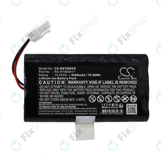 Akku batterie für Rowenta Smart Force RR8021WH, 5200mAh, Li-Ion, 14.8V, RS-RT900817, HQ