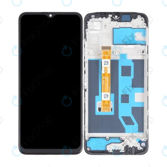 Oppo A17 - LCD Display + Touchscreen Front Glas + Rahmen (Midnight Black) TFT