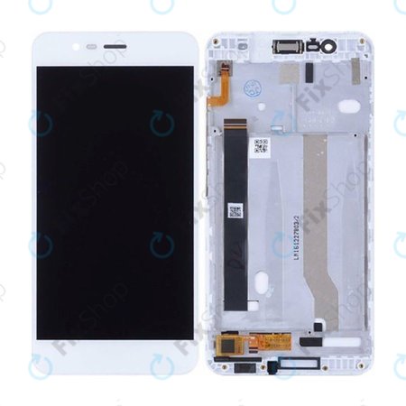 Asus Zenfone 3 Max ZC520TL - LCD Display + Touchscreen Front Glas + Rahmen (Glacier Silver) - 90AX0087-R20010, 90AX0084-R20010 Genuine Service Pack