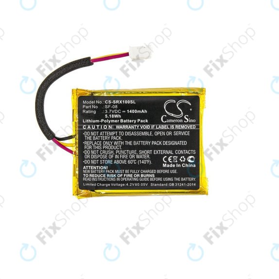 Batterie für Sony SRS-XB10, SRS-XB12, WH-L600, 1400mAh, Li-Pol, 3.7V, SF-08, HQ
